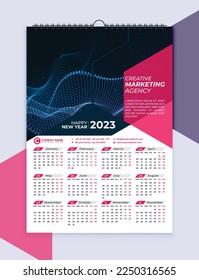Wall Calendar 2023 - Calendar Design - Calendar 2023 - 12 months Calendar Design