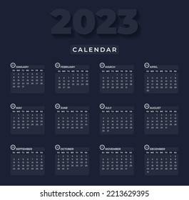 Wall calendar 2023 design, flat 2023 calendar,minimalist inspirational photos monthy nature calendar