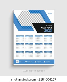 Plantilla de diseño de calendario de pared 2023