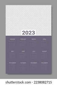 Wall Calendar 2023 Flat Design Template  