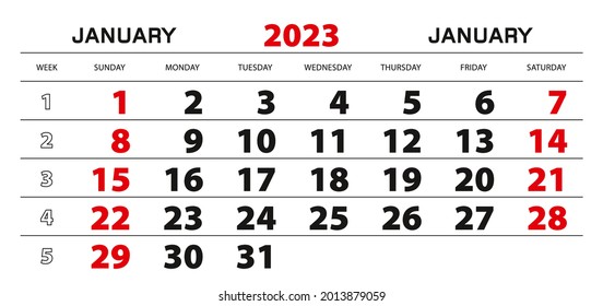 wall-calendar-2023-january-week-start