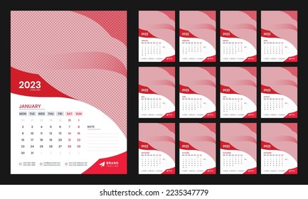 Diseño de plantillas de Calendario Parcial 2023