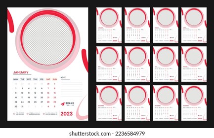 Wall Calendar 2023 Template Simple Design
