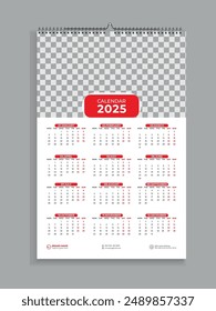 Wandkalender 2025 Design-Vorlage
