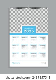 Wall Calendar 2025 Design Template