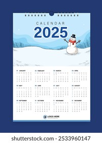Wandkalender 2025 - Vektorvorlage