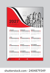Wall Calendar 2027 template. Week Starts on Saturday. Set of 12 Months for calendar 2027 year. Desk calendar 2027 template. Printing design. wave patterns design. vector illustration.