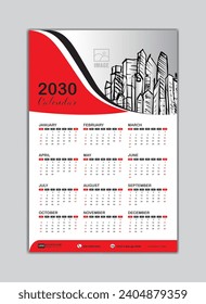 Wall Calendar 2030 template. Week Starts on Saturday. Set of 12 Months for calendar 2030 year. Desk calendar 2030 template. Printing design. wave patterns design. vector illustration.