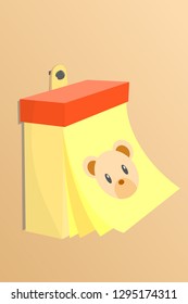 wall calendar with bear picture