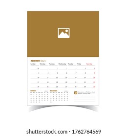 Wall Calendar Classic Design Template for Organization