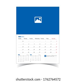 Wall Calendar Classic Design Template for Organization