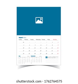 Wall Calendar Classic Design Template für Organisation