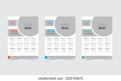 Vorlage für Wandkalender 2023