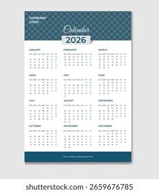 wall calendar design for 2026