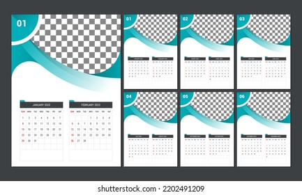 Wandkalender-Designvorlage 2023