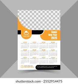 wall calendar design template 2025