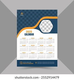 wall calendar design template 2025