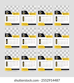 wall calendar design template 2025