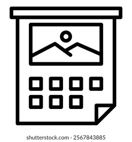 Wall Calendar Icon Element For Design