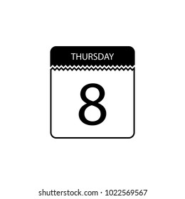 Wall calendar icon. Element of calendar for mobile concept and web apps. Icon for website design and development, app development. Premium icon on white background
