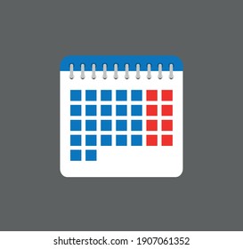icono de calendario de pared, ilustración vectorial.