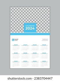 Wall Calendar Template for 2024