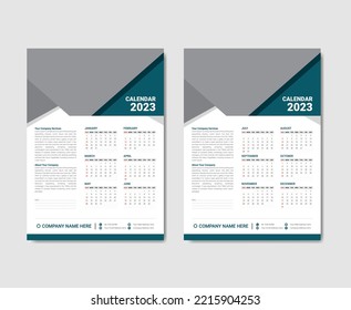 Wall Calendar Template , Company wall Calendar, Calendar 2023