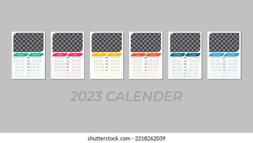 
Wall Calendar Template Design 2023
Calendar 2023 year set. Vector calendar template. Week starts on MONDAY. January, February, March, April, May, June, July, August, September, October, November, DEC