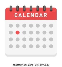 Wall calendar vector illustration. Application logotype design.