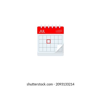 Wall calendar vector isolated icon. Emoji illustration. Spiral calendar vector emoticon