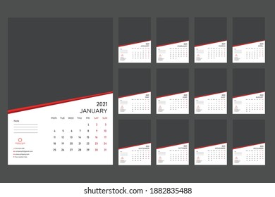 Wall calender design 2021..Easy to use