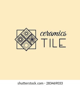 Wall Ceramic Tiles Logo Design.