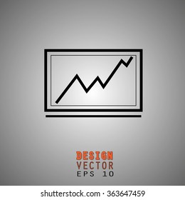Wall chart with graphic of a rising curve, vector illustration eps 10