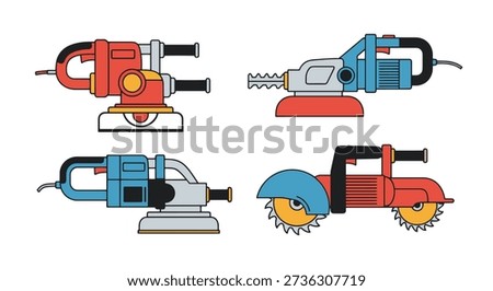 Wall Chaser Line art color flat design
