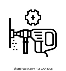 vector de icono de línea de recorte de pared. señal de corte de pared. símbolo de contorno aislado ilustración negra