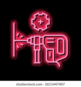wall chipping neon light sign vector. wall chipping illustration