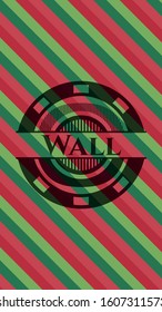 Wall christmas badge background. Vector Illustration. Detailed.
