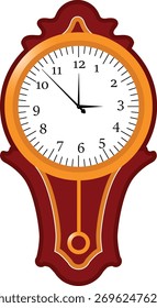 Fondo transparente del reloj colgante clásico de la pared