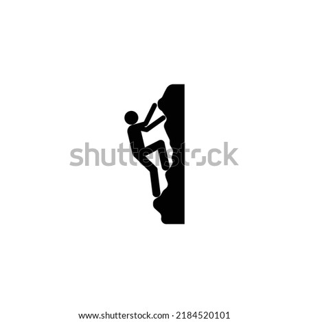 wall climbing icon on white background
