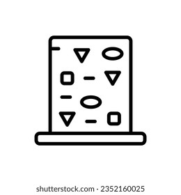 Ilustración de vectores de iconos de contorno de escalado de pared