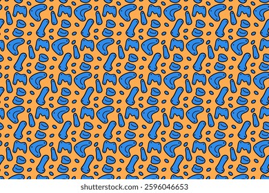 wall climbing point grips colorful seamless pattern on orange background set. doodle wall holds illustration pattern background. climbing point grips background for climbing sport club merchandise