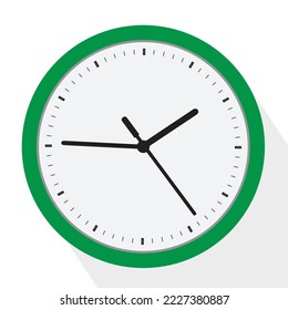 Wall clock appointment schedule time flat vector icon illustration for websites