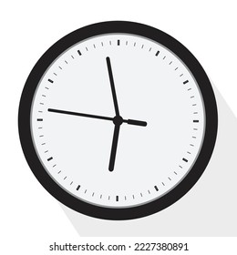 Wall clock appointment schedule time flat vector icon illustration for websites