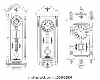 Wall clock artistic silhouette