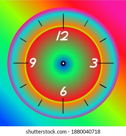 Wall clock background with vector image