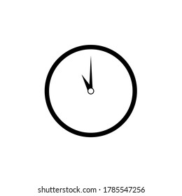 reloj de pared en blanco y negro. minimalismo. vector