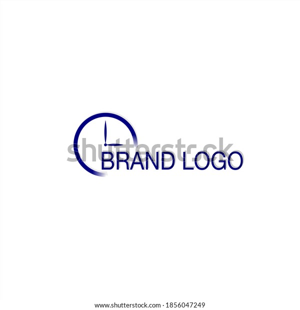 Wall Clock Brand Logo Design Stock Vector (Royalty Free) 1856047249