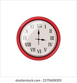 Wall clock cartoon vector illustration