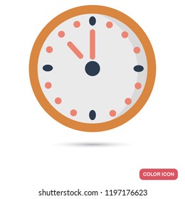 Wall clock color flat icon
