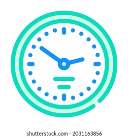 vector de icono de color de reloj de pared. señal de reloj de pared. ilustración de símbolo aislado